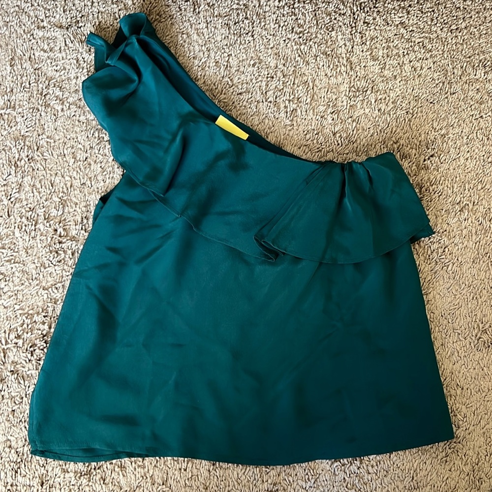 Silk One Shoulder Blouse